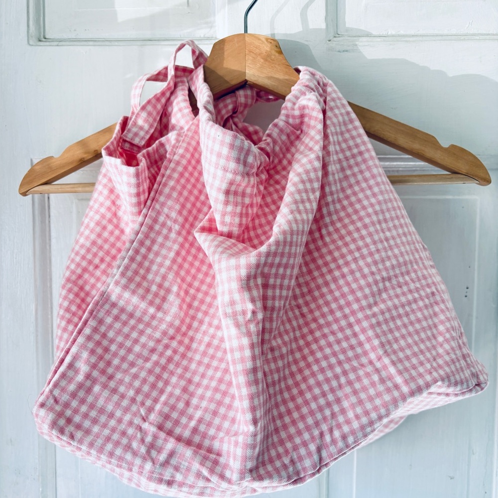 Pottery Barn Kids gingham cover for Everywhere chair.